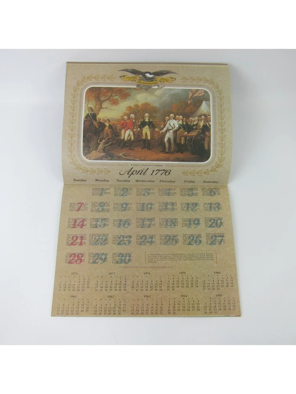 Vintage United States of America 200th Anniversary Calendar & Almanac 1976 RARE